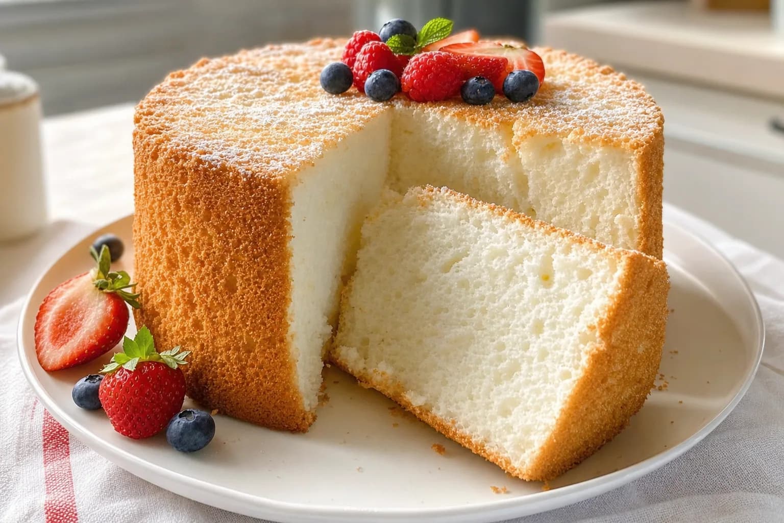 Angel Food Cake: homemade angel food cake from scratch — Desserts recipe | Afoodrink