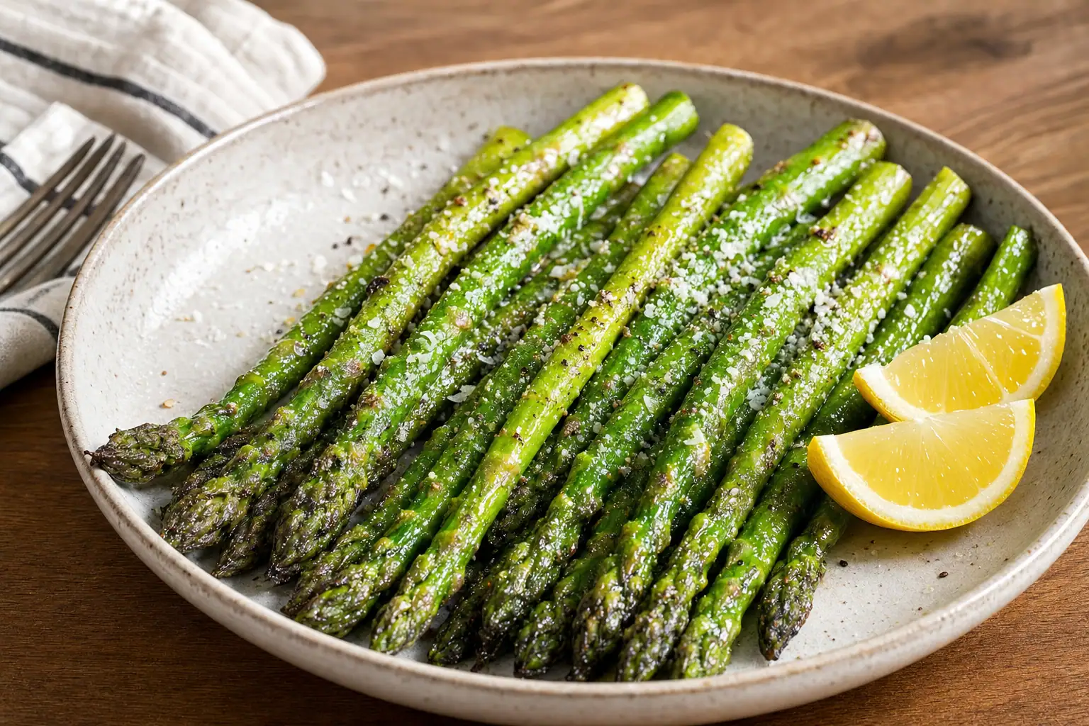 Asparagus in the Oven: easy roasted asparagus with lemon — Salads & sides recipe | Afoodrink