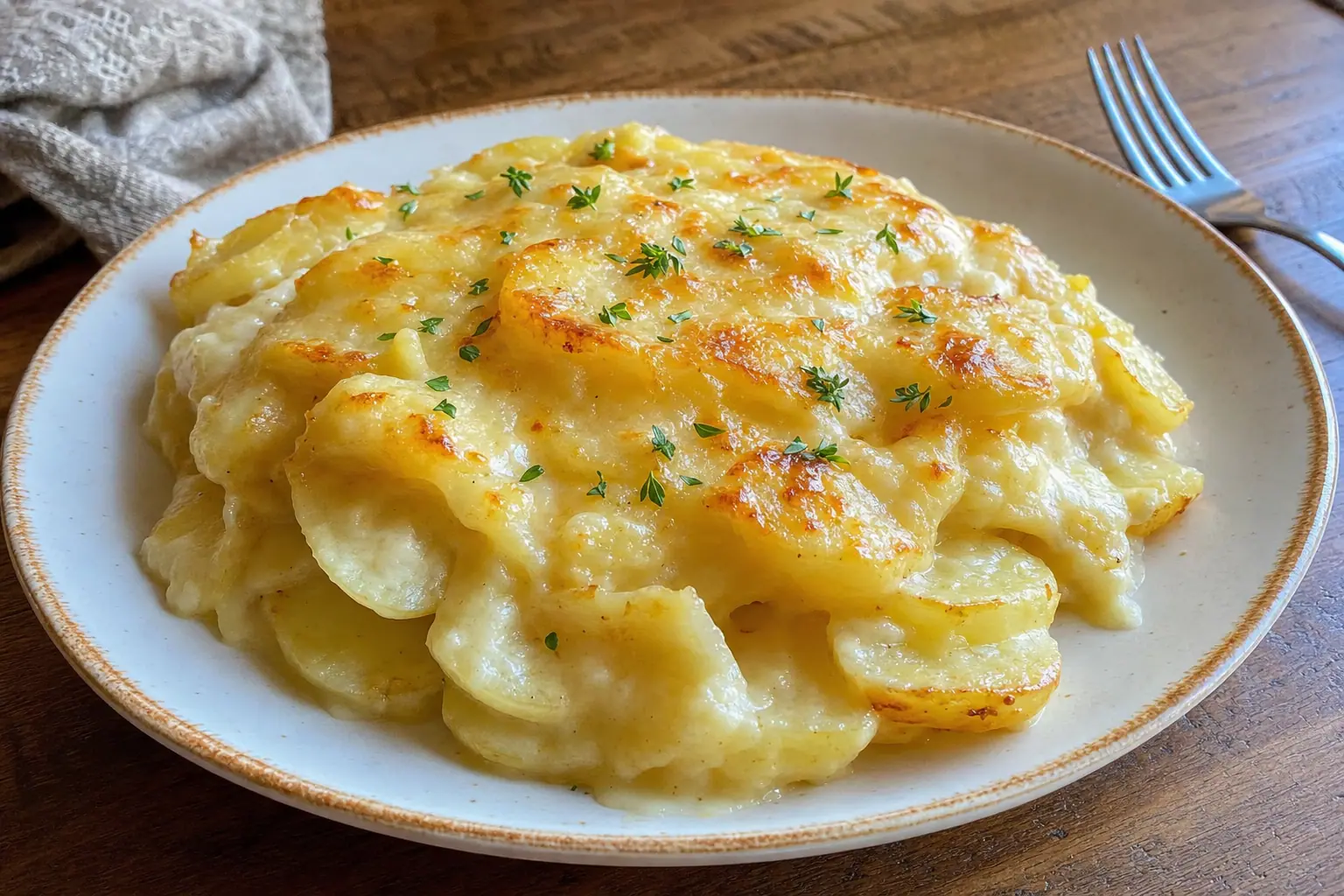 Au Gratin Potatoes: homemade potatoes au gratin with cheese — Salads & sides recipe | Afoodrink