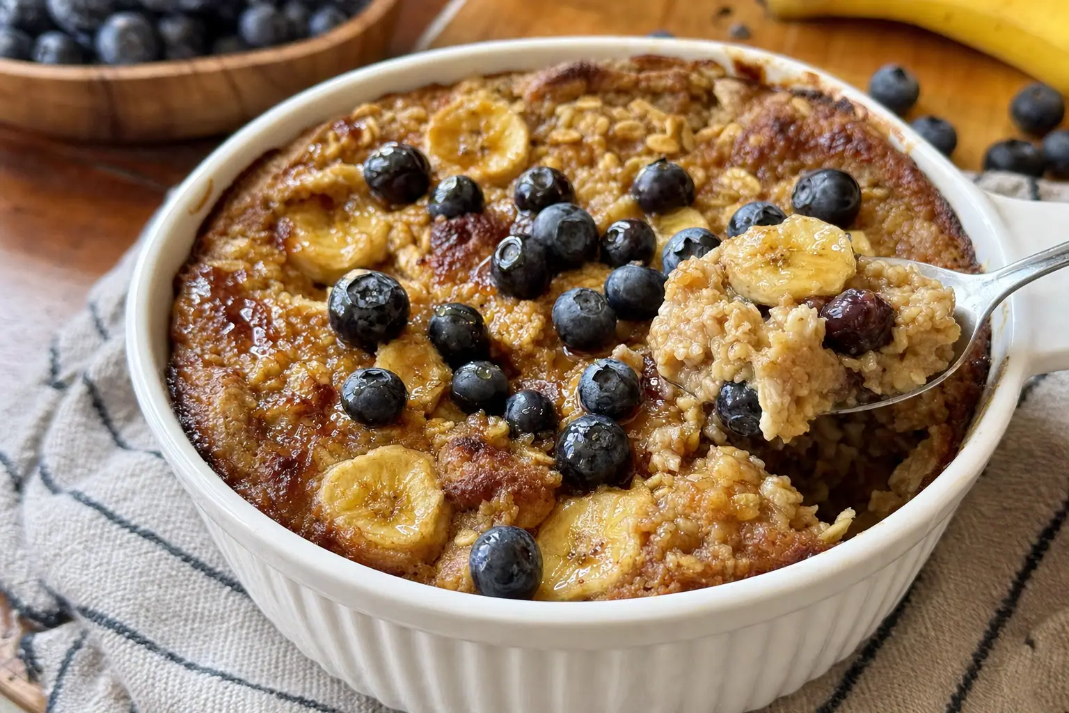 Baked Oatmeal: healthy baked oatmeal with rolled oats — Breakfast recipe | Afoodrink