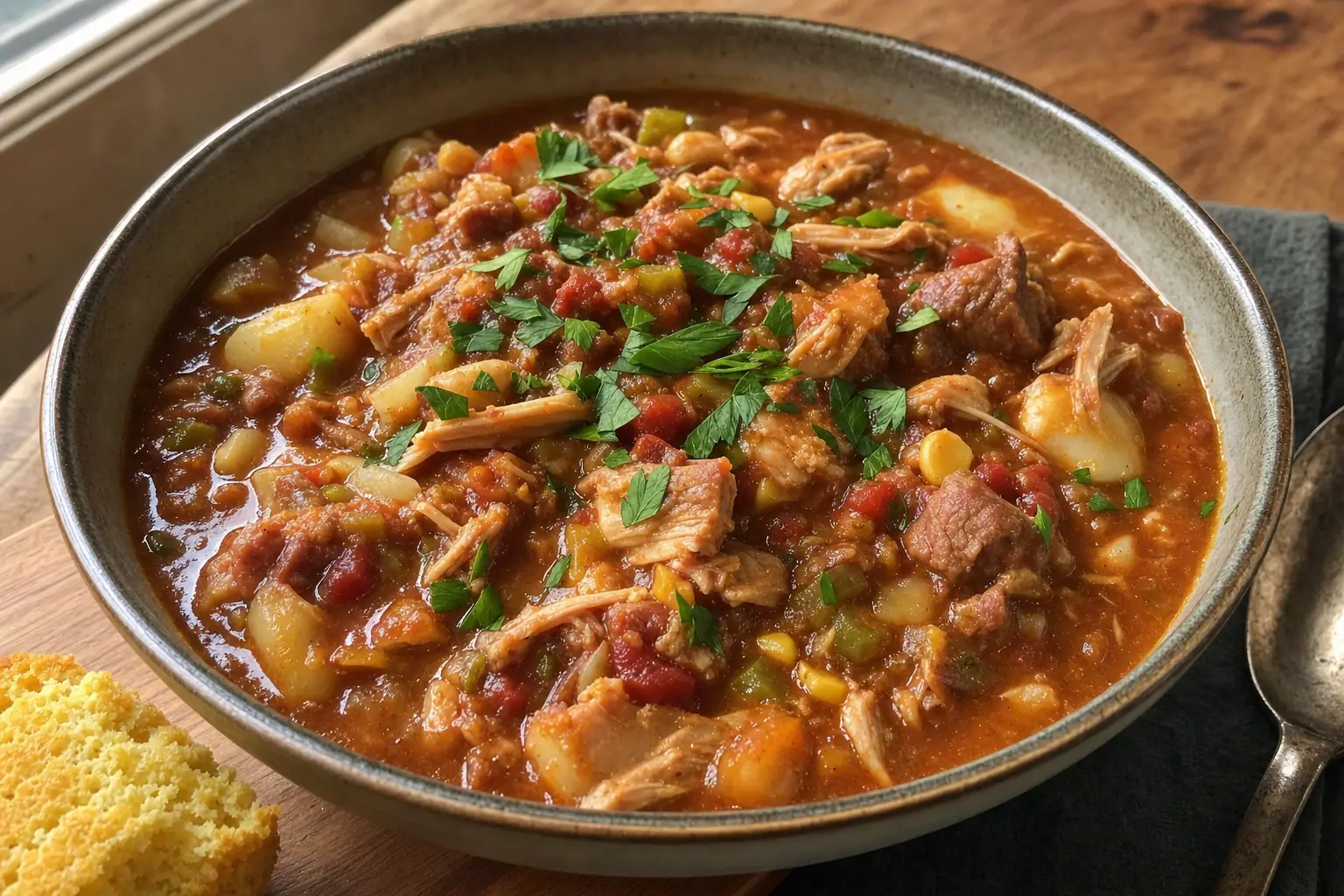 Brunswick Stew: easy brunswick stew with chicken and pork — Dinner recipe | Afoodrink