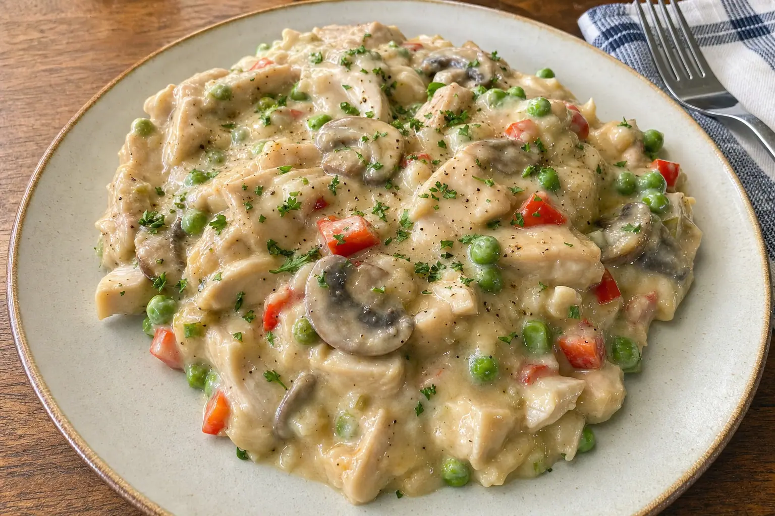 Chicken Ala King: easy chicken ala king with rotisserie chicken — Dinner recipe | Afoodrink