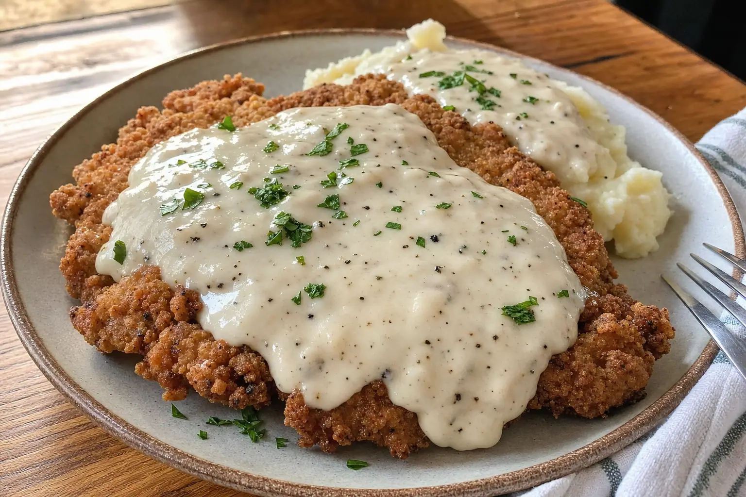 Country Fried Steak: Southern country fried steak with gravy — Dinner recipe | Afoodrink