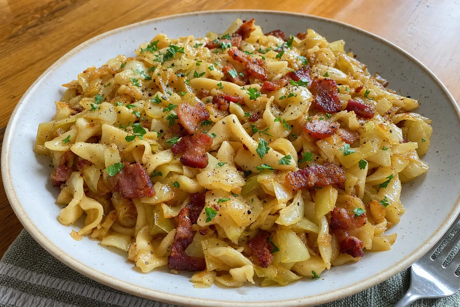 Haluski with Cabbage, Onions, and Egg Noodles: Slovak haluski with cabbage — Dinner recipe | Afoodrink