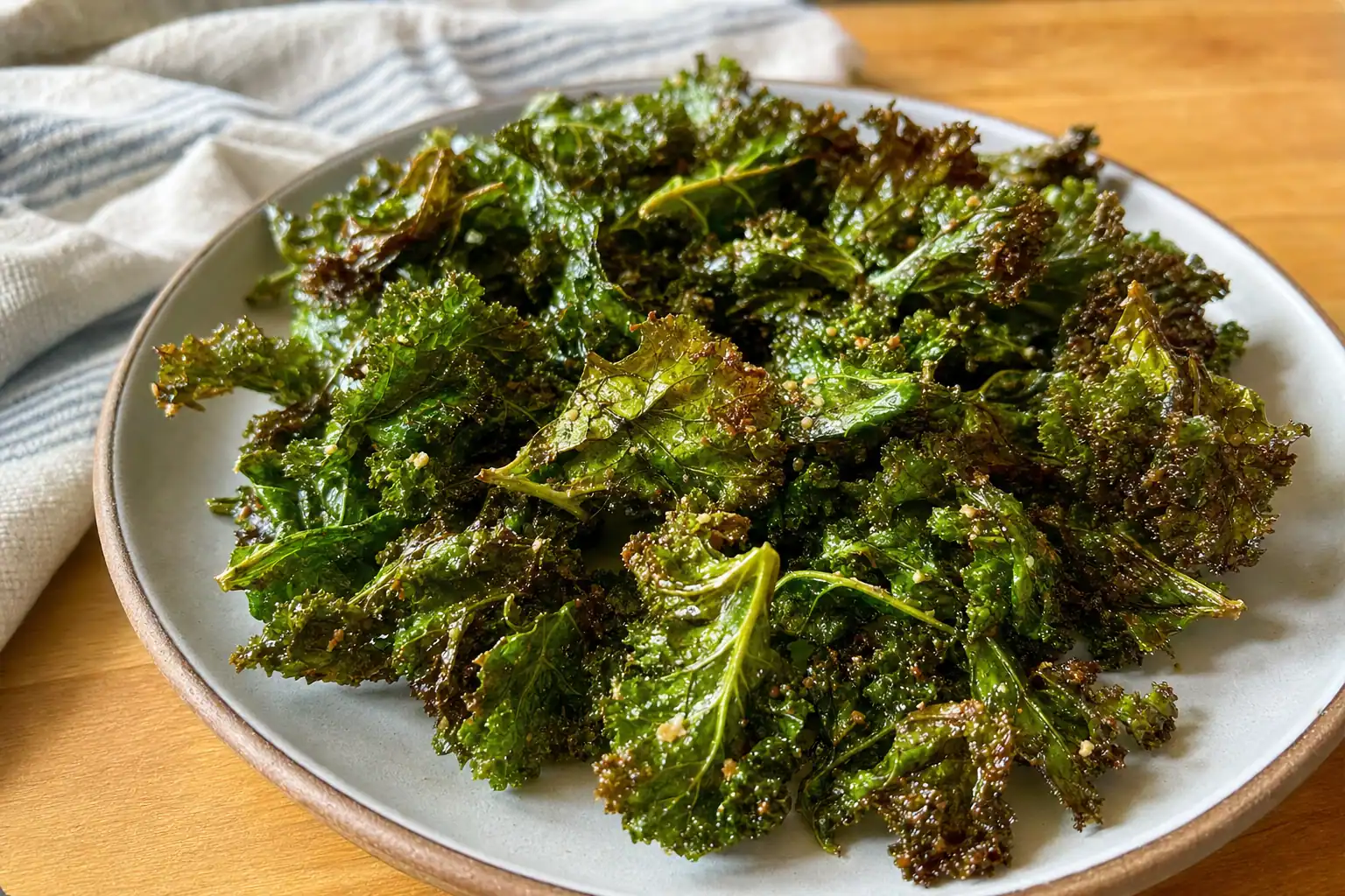 Crispy Kale Chips: crispy baked kale chips — Snacks recipe | Afoodrink