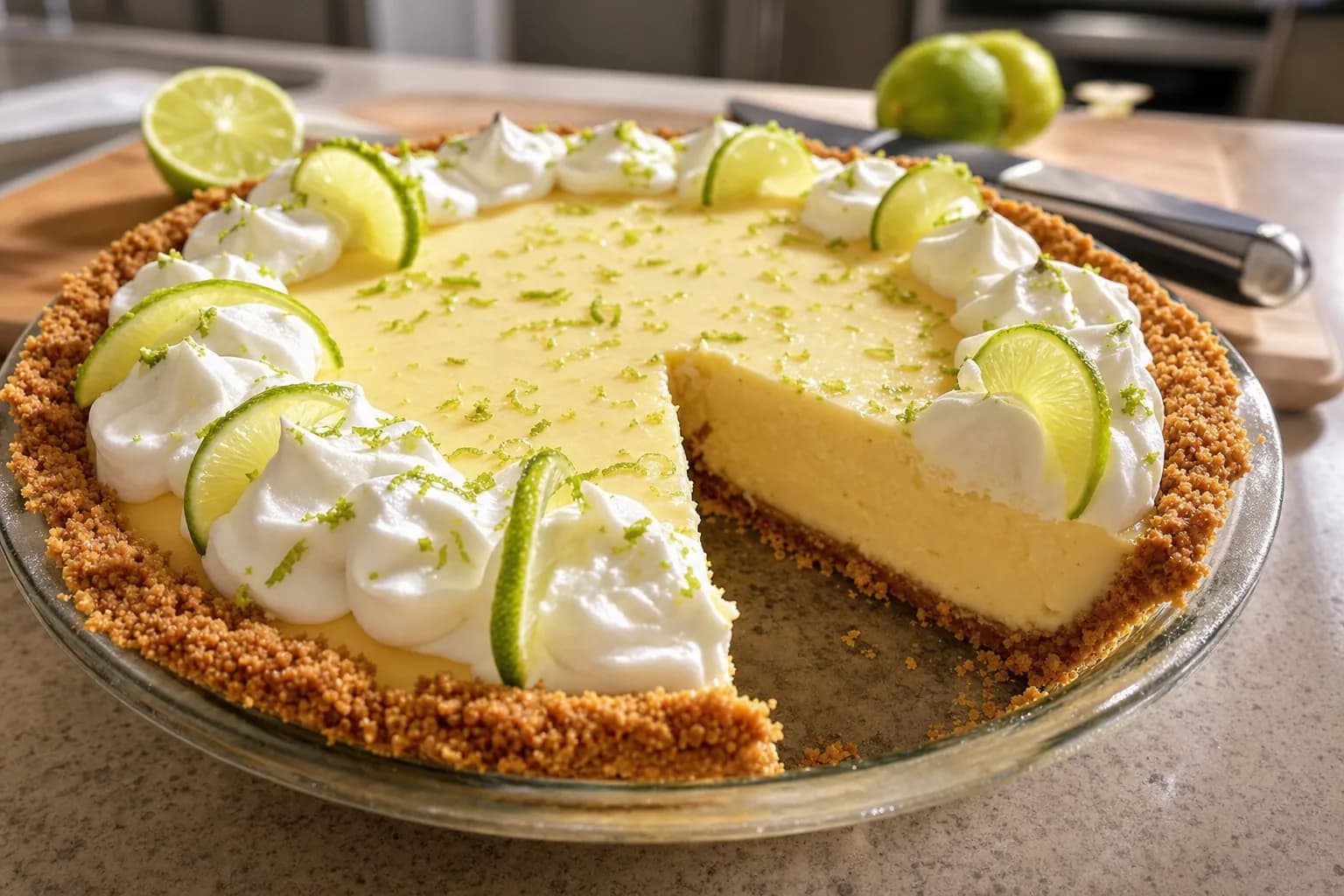 Key Lime Pie: easy key lime pie with graham cracker crust — Desserts recipe | Afoodrink