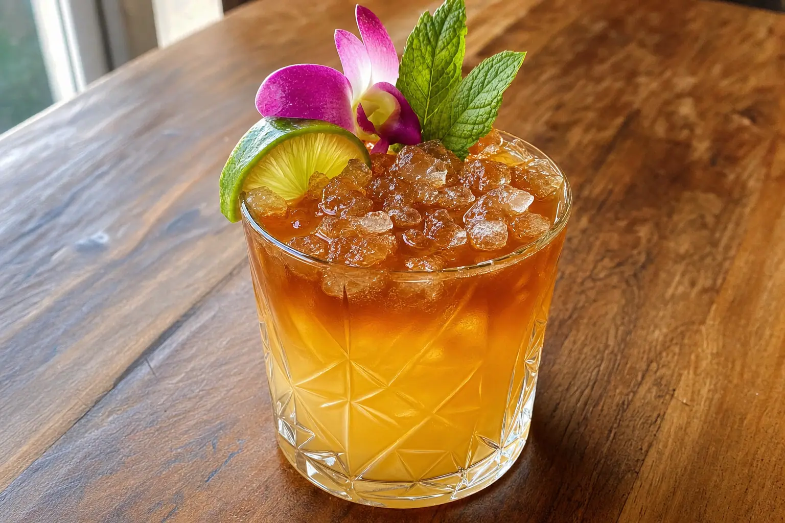 Classic Mai Tai: mai tai cocktail with orgeat — Drinks recipe | Afoodrink