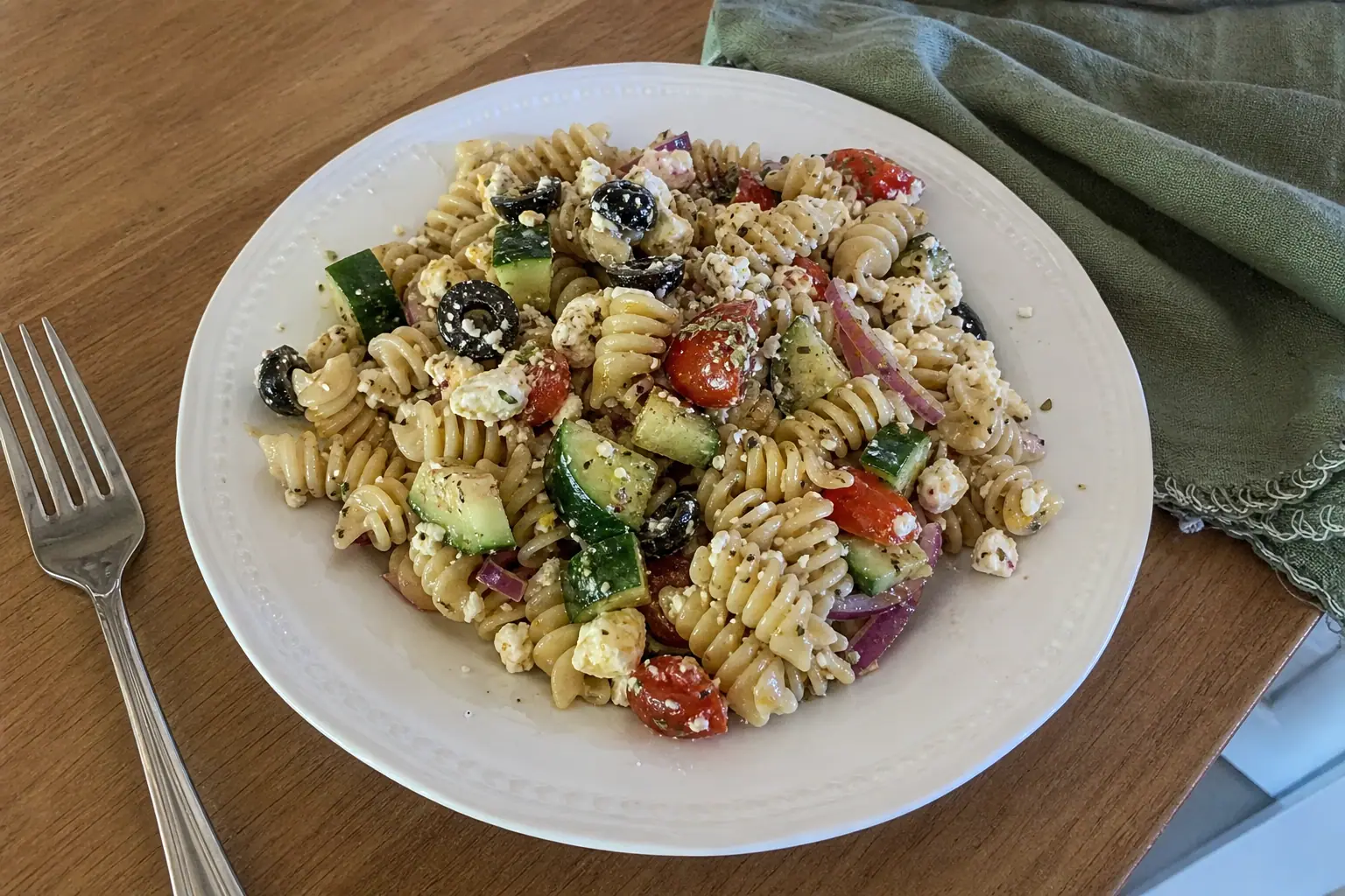 Mediterranean Pasta Salad: summer pasta salad — Salads & sides recipe | Afoodrink