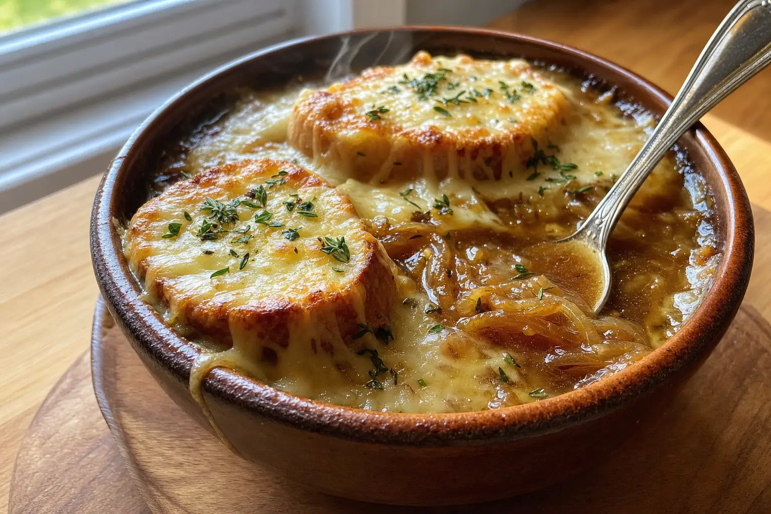 Onion Soup: French onion soup with Gruyere — Lunch & light meals recipe | Afoodrink