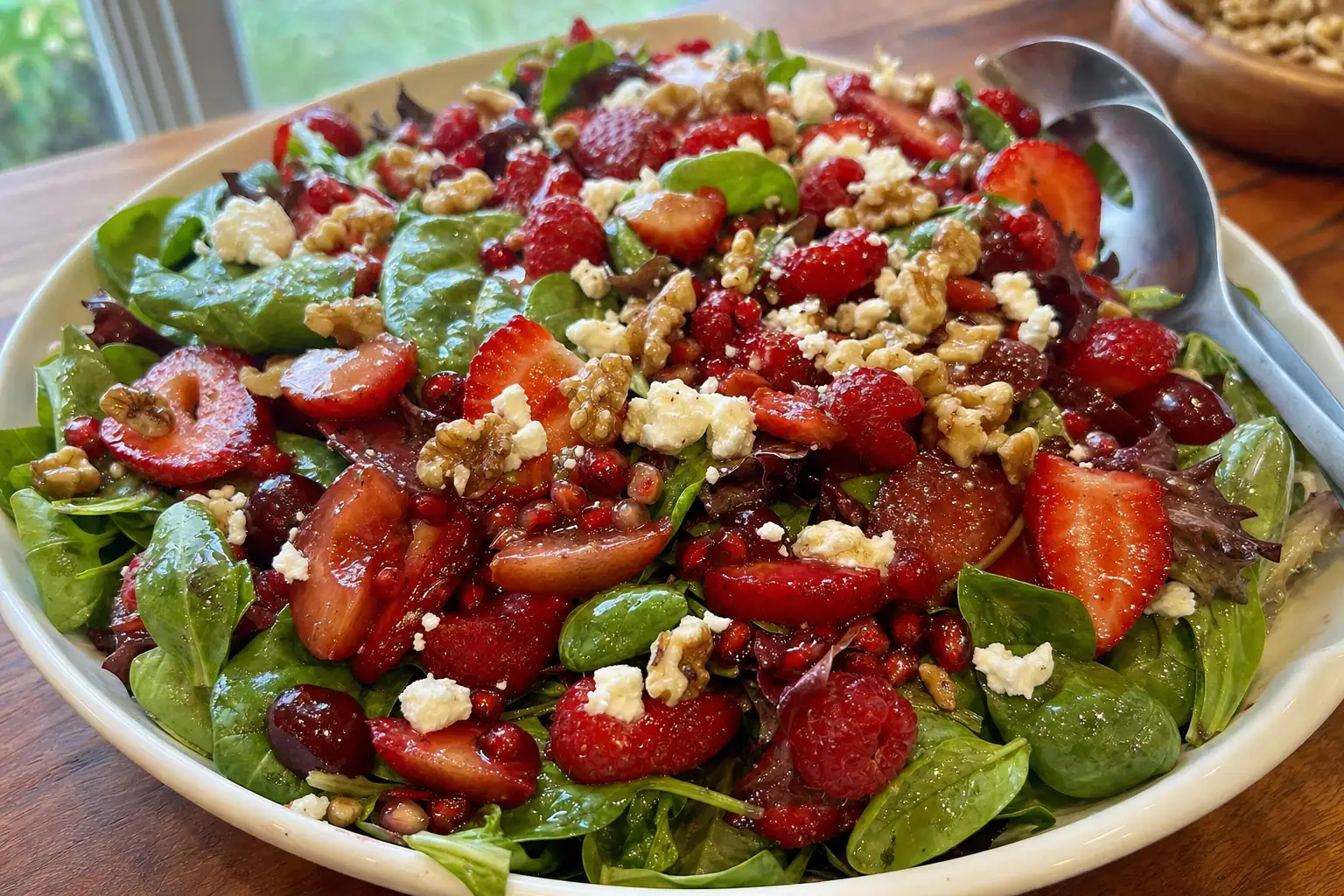 Red Fruit Salad: fresh red fruit salad with berries — Salads & sides recipe | Afoodrink