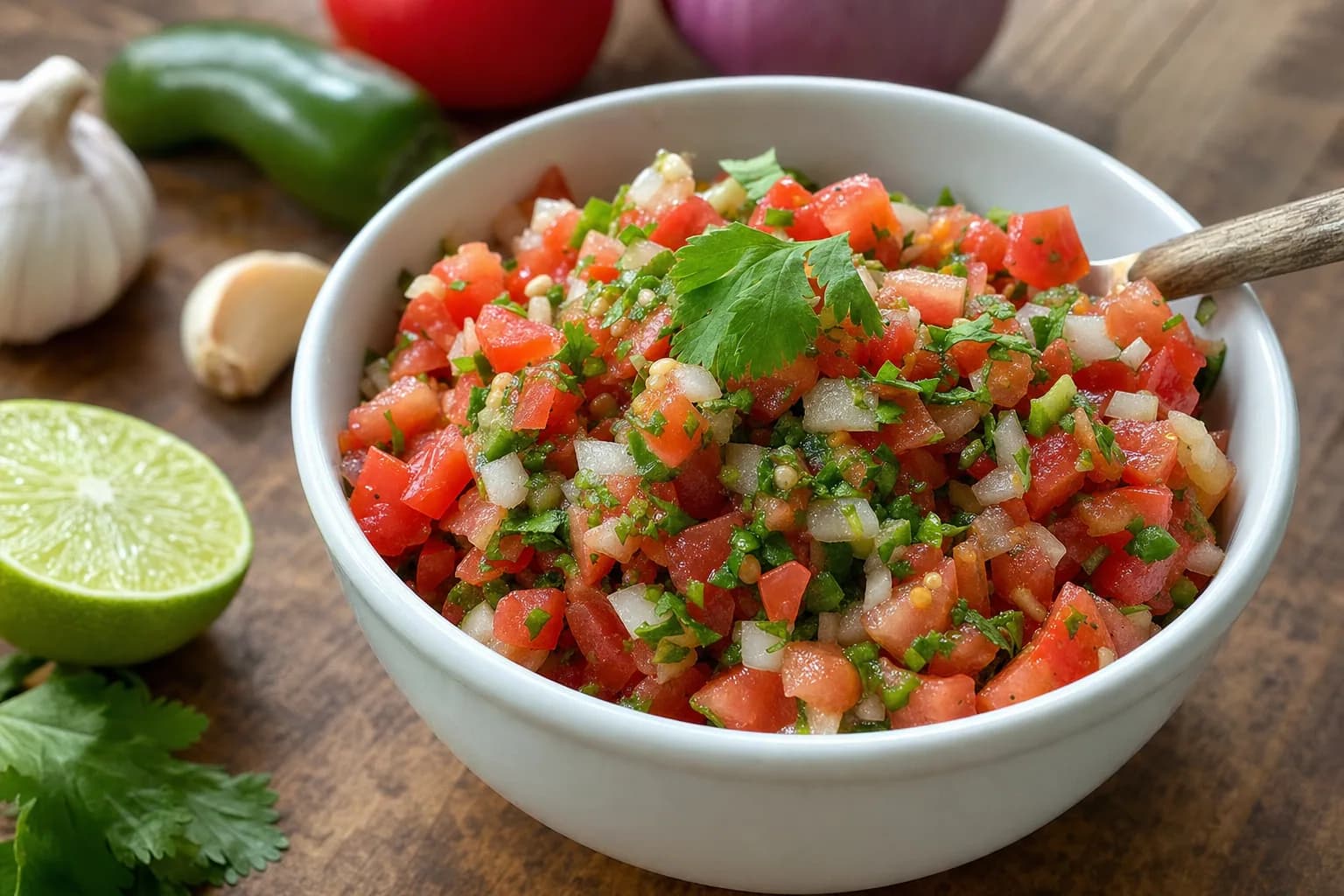 Salsa Fresca: Mexican salsa fresca with lime — Salads & sides recipe