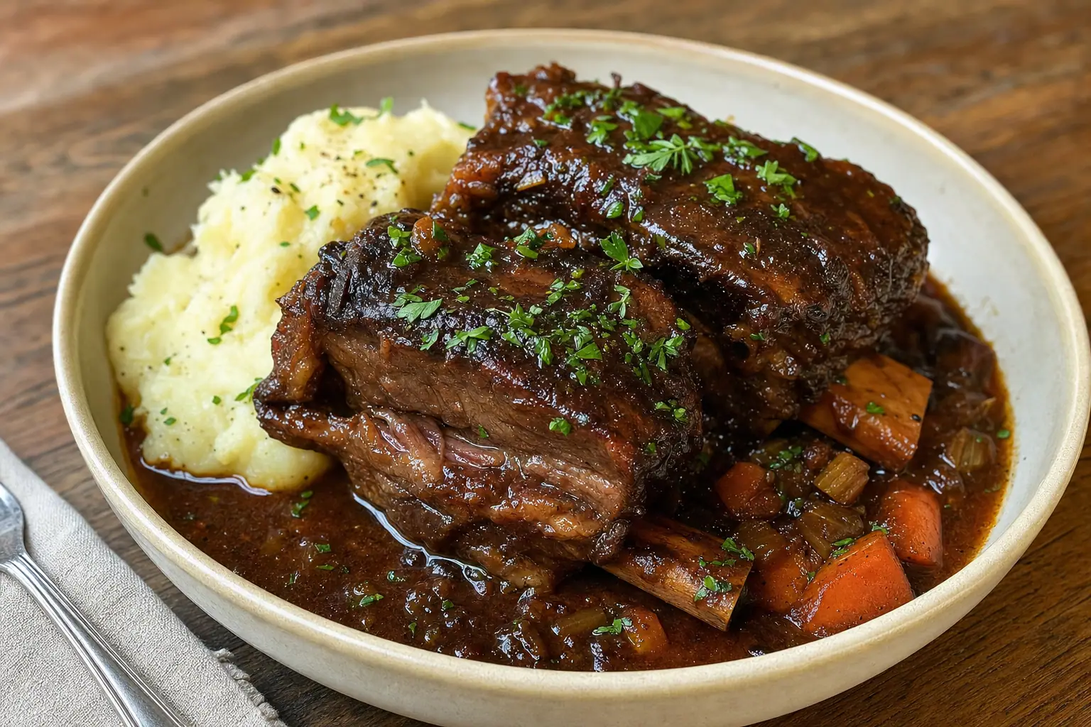 Red Wine Braised Short Ribs: oven braised short ribs — Dinner recipe | Afoodrink