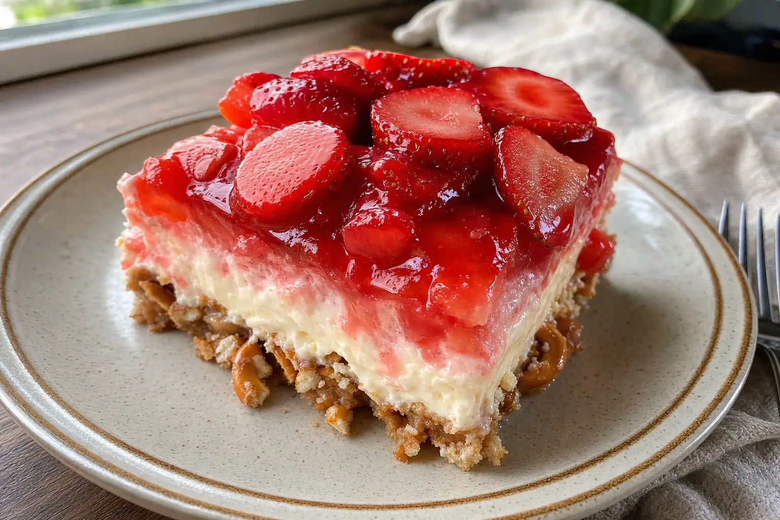 Strawberry Pretzel Dessert: strawberry pretzel salad dessert — Desserts recipe | Afoodrink