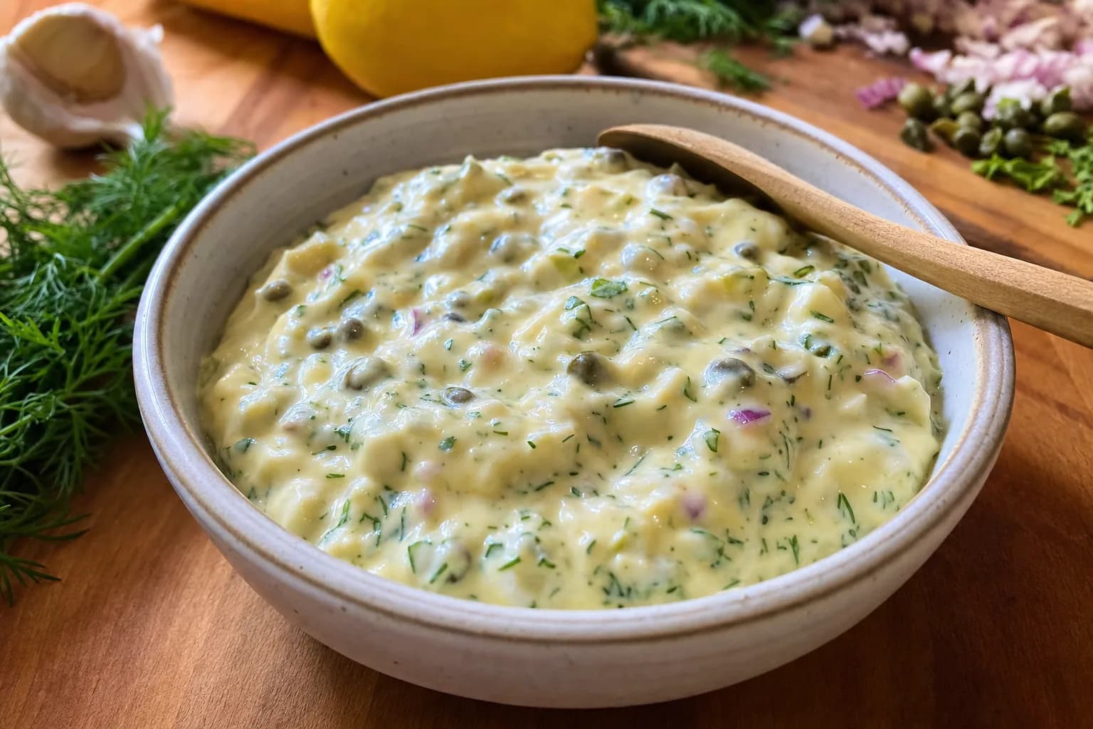 Classic Tartar Sauce: easy tartar sauce with pickles — Salads & sides recipe | Afoodrink