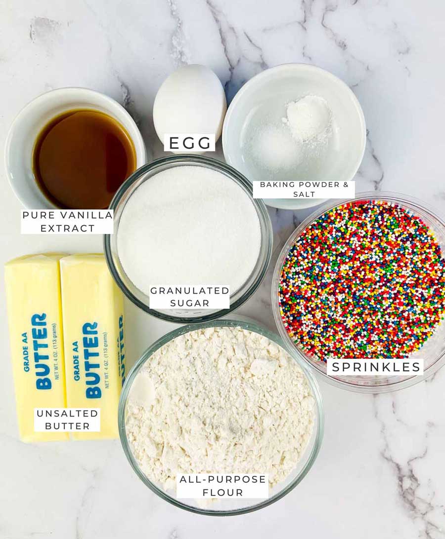 Mexican Sprinkle Cookies Ingredients you need